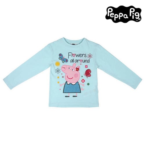 Langærmet T-shirt til Børn Peppa Pig Blå, str. 2 år_0
