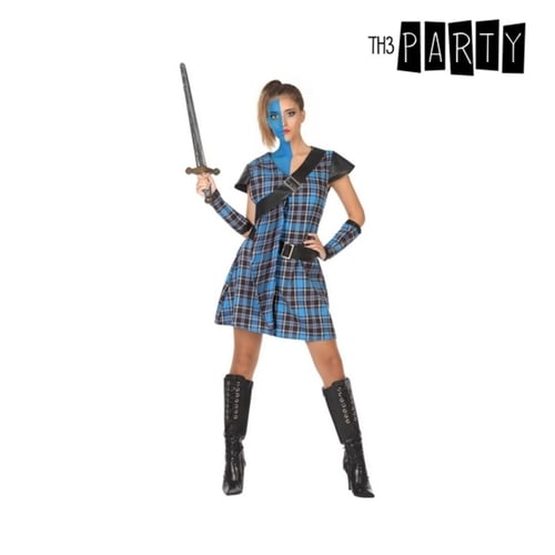 Kostume til voksne Skotsk kvinde Blå (4 Pcs), str. XS_0