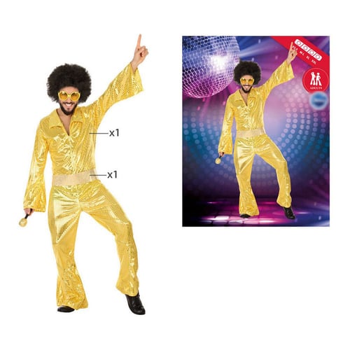 Kostume til voksne Gylden Disco - picture