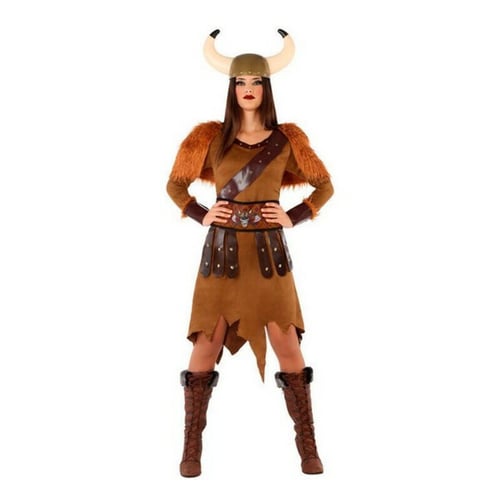 Kostume til voksne 114012 Viking kvinde Brun (3 Pcs), str. XS/S_0