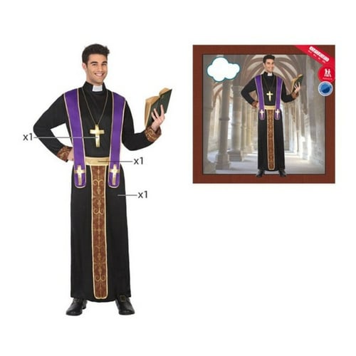 Kostume til voksne 117227 Præst Sort (3 Pcs), str. XL_9