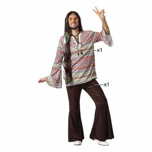 Kostume til voksne Hippie, str. XL_1