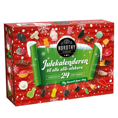 Nordthy Slik Julekalender Rød 442g_0