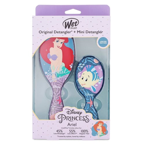 Wet Brush - Disney Princess Kit Original Detangler + Mini Børste Ariel_0