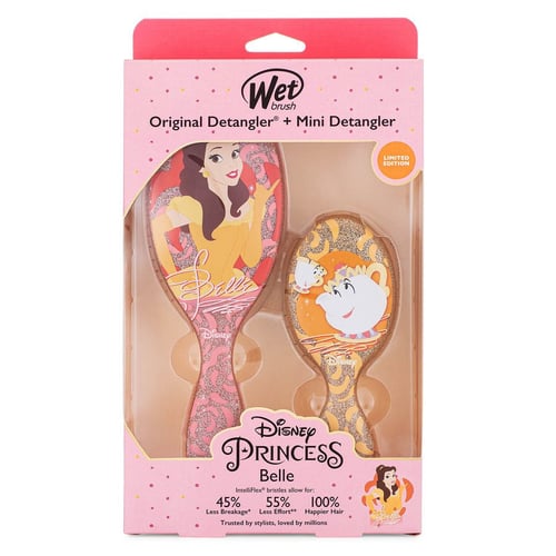 Wet Brush - Disney Princess Kit Original Detangler + Mini Børste Belle_0