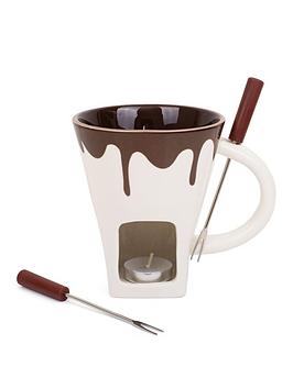 Chocolate Fondue Mug (2 Forks, 1 Candle) - picture
