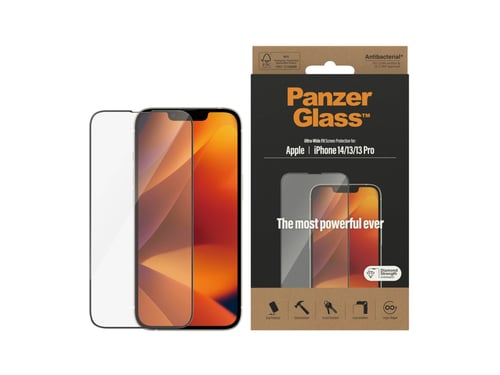 PanzerGlass - Skærmbeskyttelse Apple iPhone 14 - 13 - 13 Pro - Ultra-Wide Fit_0