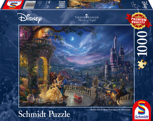 Schmidt - Thomas Kinkade: Disney - Beauty and the Beast Dancing in the Moonlight (1000 pieces)_0