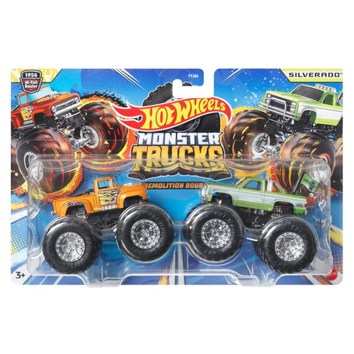 Hot Wheels - Monster Trucks 1:64 - Hi-Tail Hauler VS. Silverado (HWN61)_0