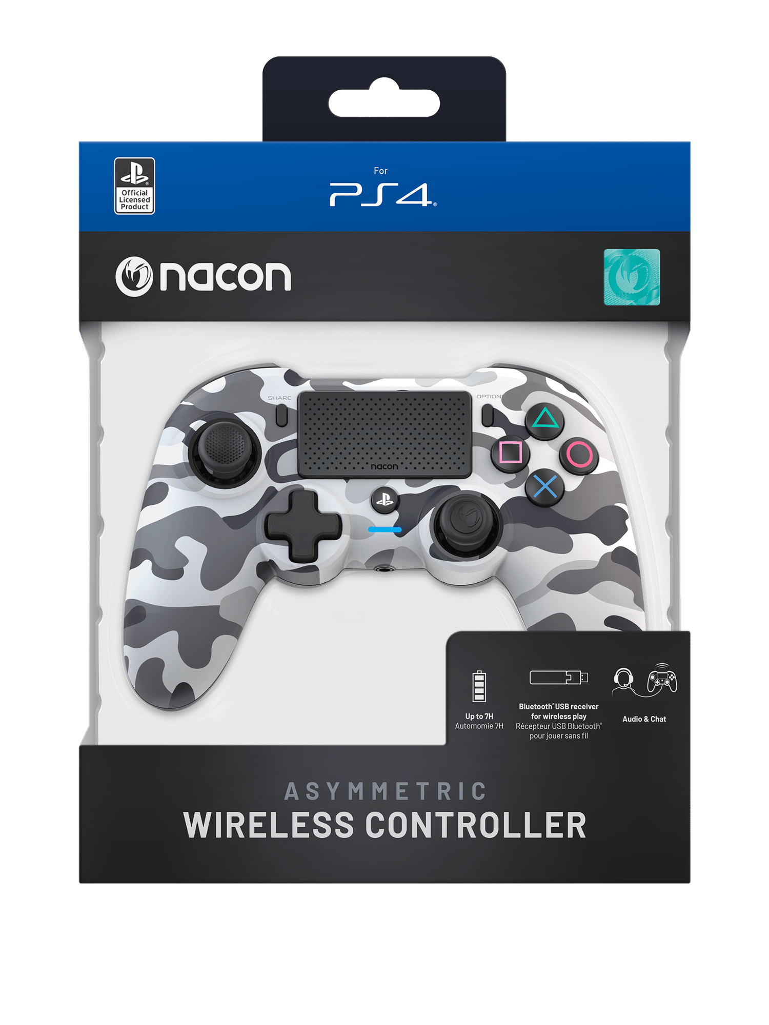 Nacon Wireless Dualshock 4 V2 Controller Asymmetric Camo Grey (PS4)_0