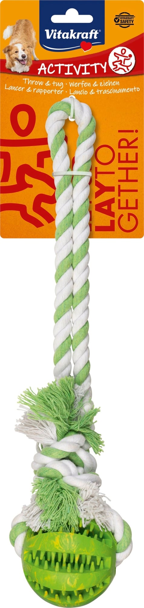 Vitakraft - Denta Fun Ball on rope - 24cm - Dog - (10682)_0