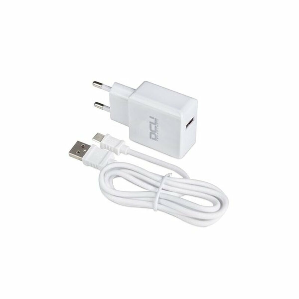 Wall Charger + USB C Micro Cable DCU 66826 White (1 m)_1