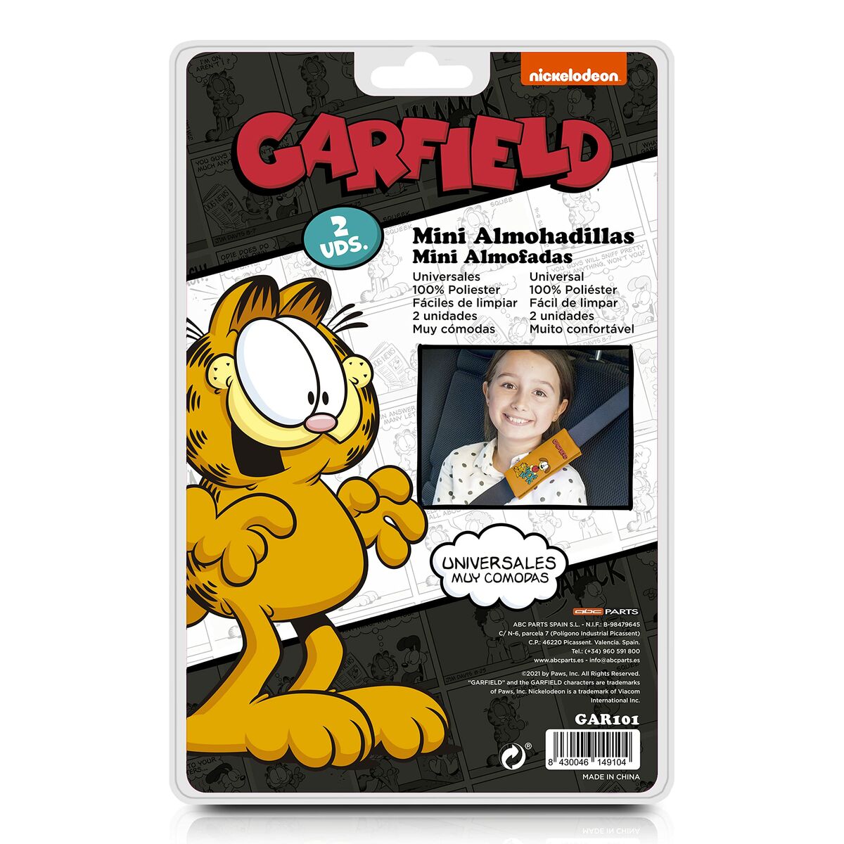"Seat Belt Pads GAR101 Orange Garfield"_5