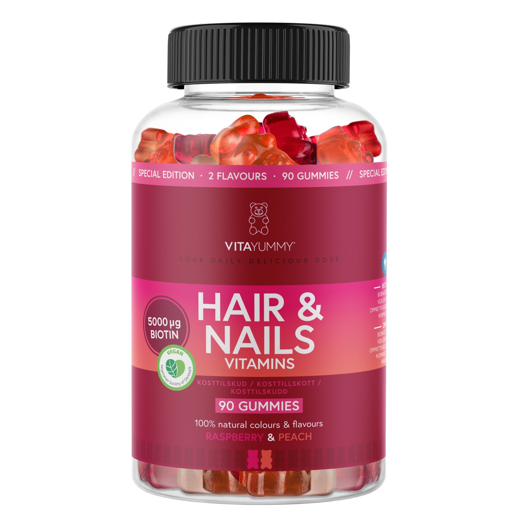 VitaYummy - Hair & Nails Rasberry/Peach 90 pcs_0