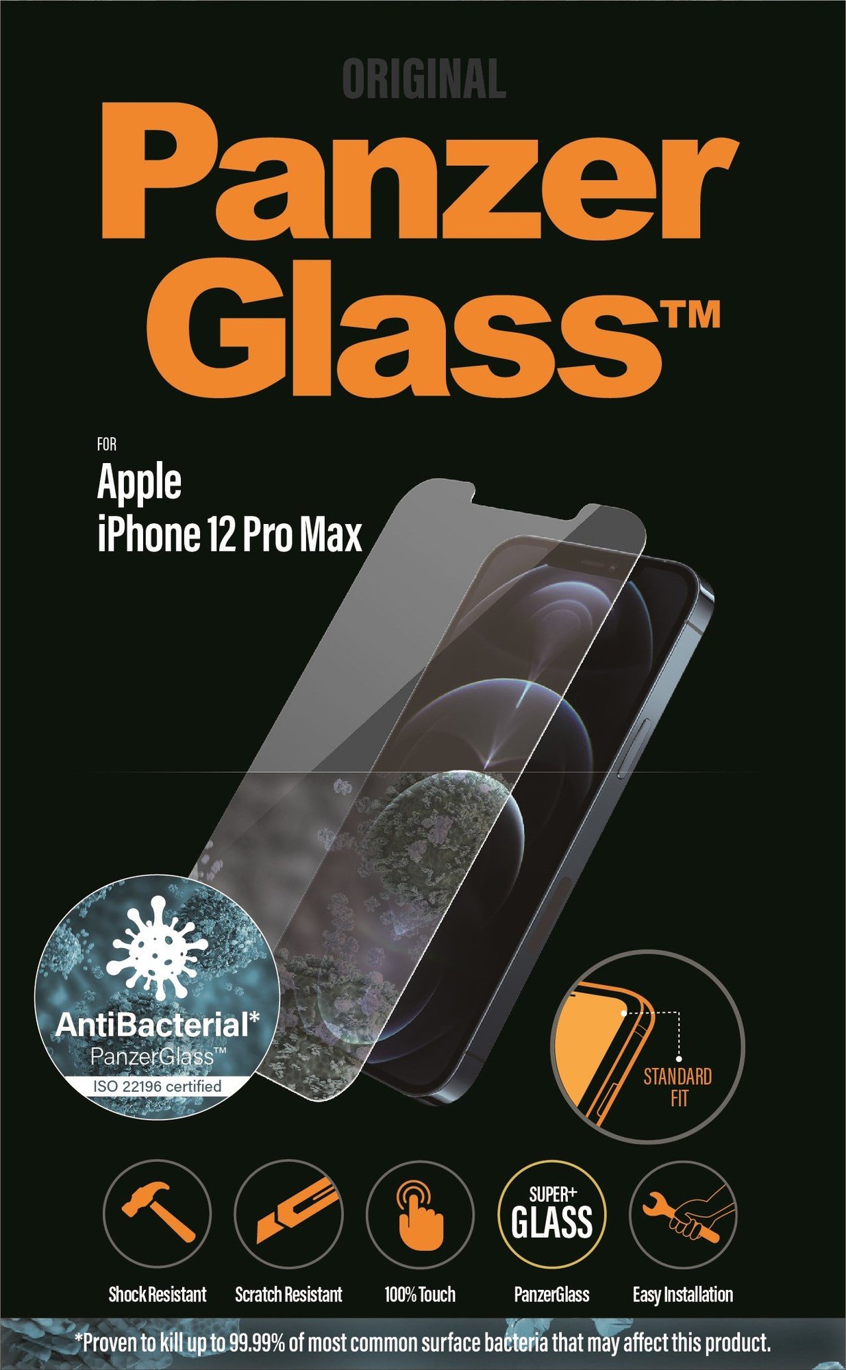 PanzerGlass - Screen Protector Apple iPhone 12 Pro Max - Standard Fit_0