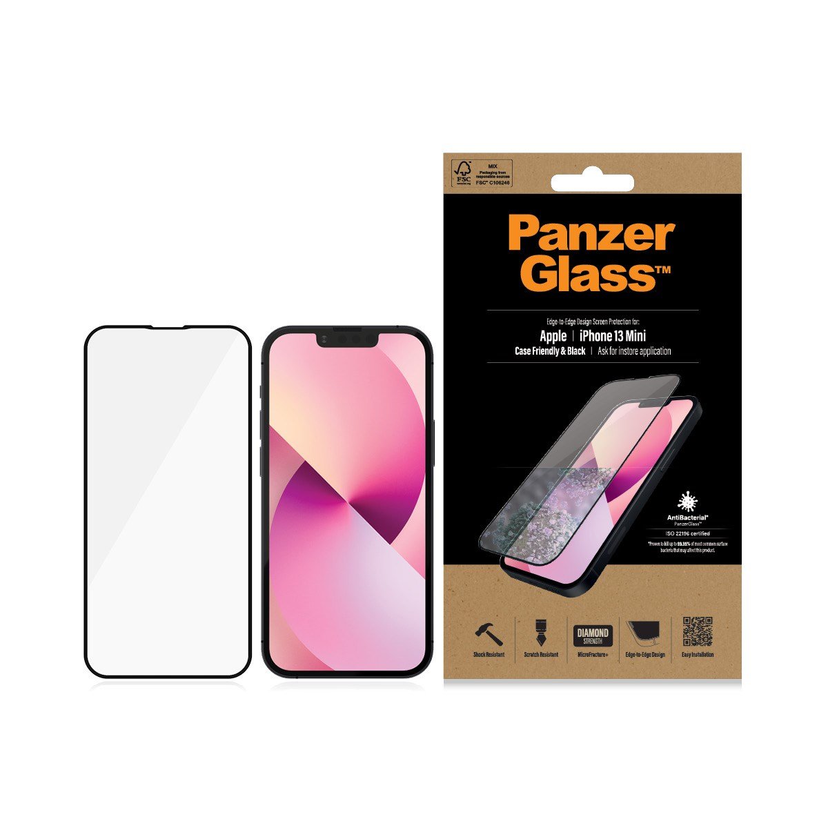 PanzerGlass - Screen Protector Apple iPhone 13 Mini - Edge-to-Edge_0