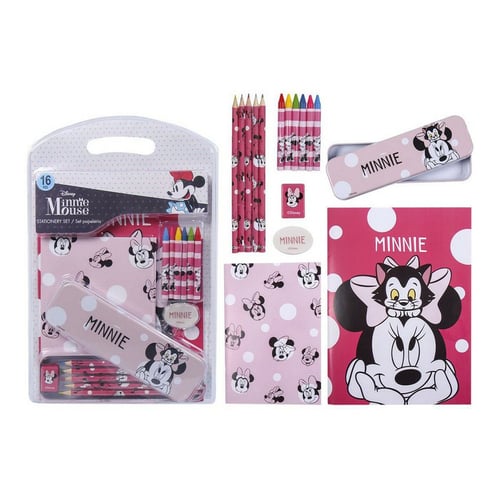 Stationært sæt Minnie Mouse Pink (16 pcs)_0