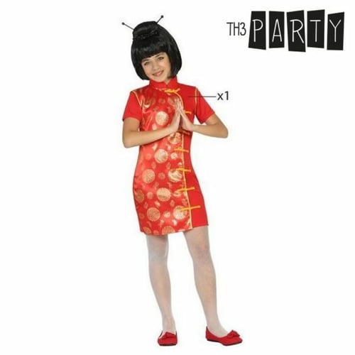 Kostume til børn Kineser pige Rød, str. 3-4 år_5