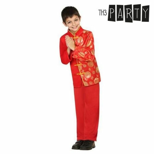 Kostume til børn Kineser dreng Rød, str. 3-4 år_0