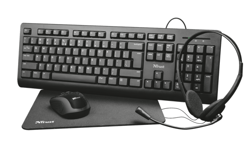 Trust - Tastatur og mus 4-i-1 hjemmekontorsæt, sort (nordisk)_0