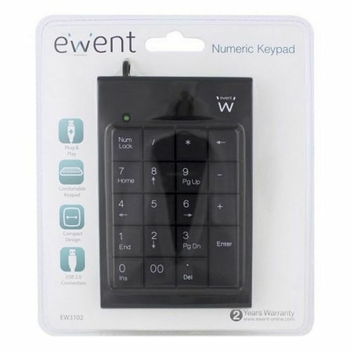 19-Key keyboard Ewent EW3102 Sort_4