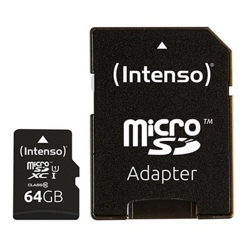 Mikro-SD-hukommelseskort med adapter INTENSO 34234 UHS-I XC Premium Sort, 64 GB_1