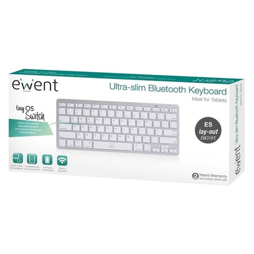 Bluetooth-tastatur Ewent EW3161 Hvid (Spansk)_6