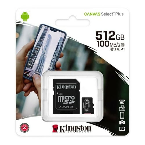 Mikro-SD-hukommelseskort med adapter Kingston SDCS2 100 MB/s, 512 GB_2