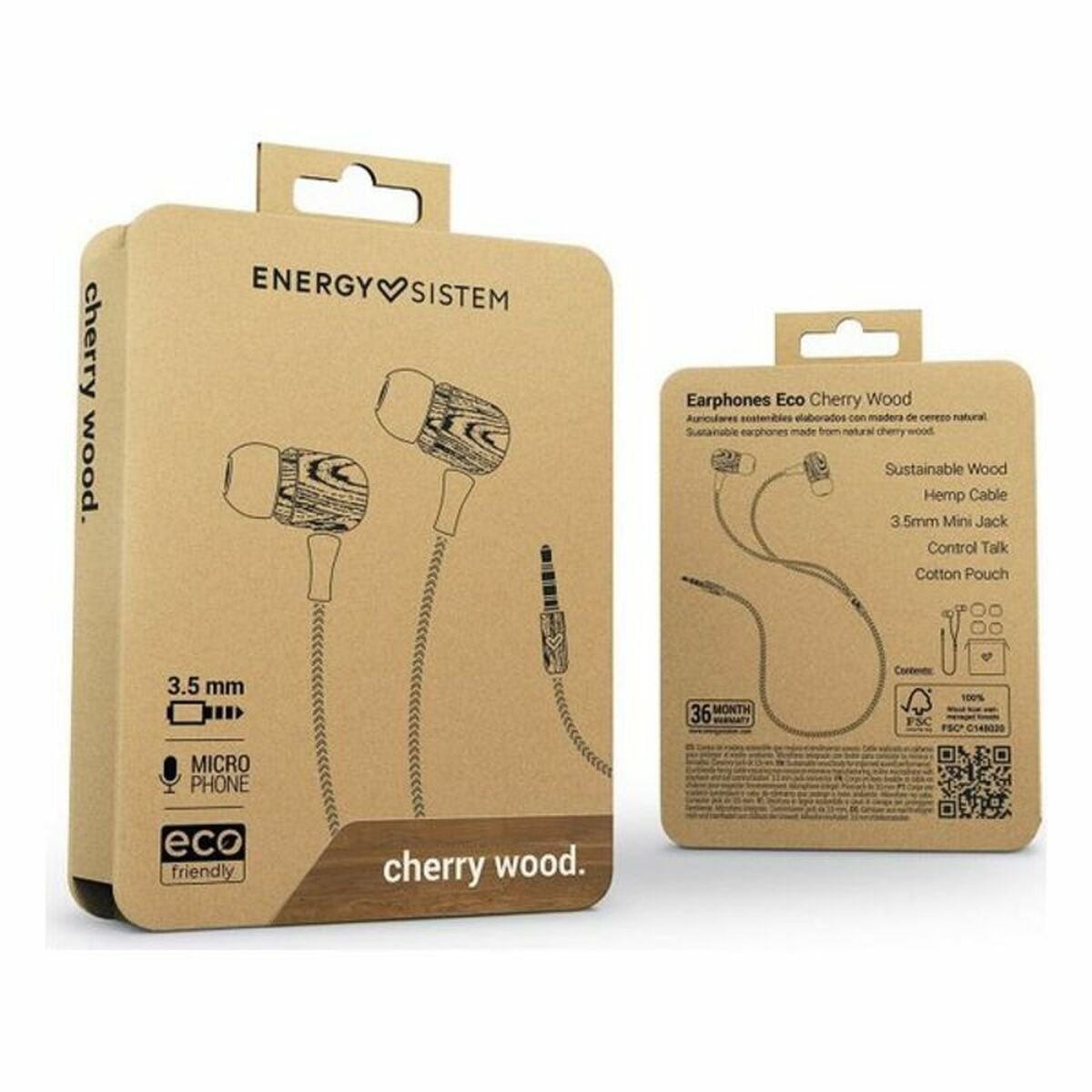 Headphones with Microphone Energy Sistem Eco Wood USB-C_11