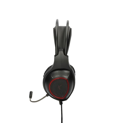 Gaming headset med mikrofon KSIX Drakkar USB LED Sort Rød_22