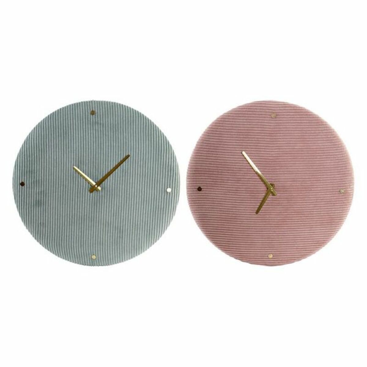Wall clock DKD Home Decor Polyester (2 pcs) (40 x 5 x 40 cm)_2