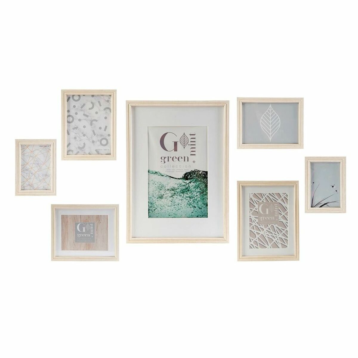 Wall photo frame DKD Home Decor Crystal MDF Wood (7 pcs)_1