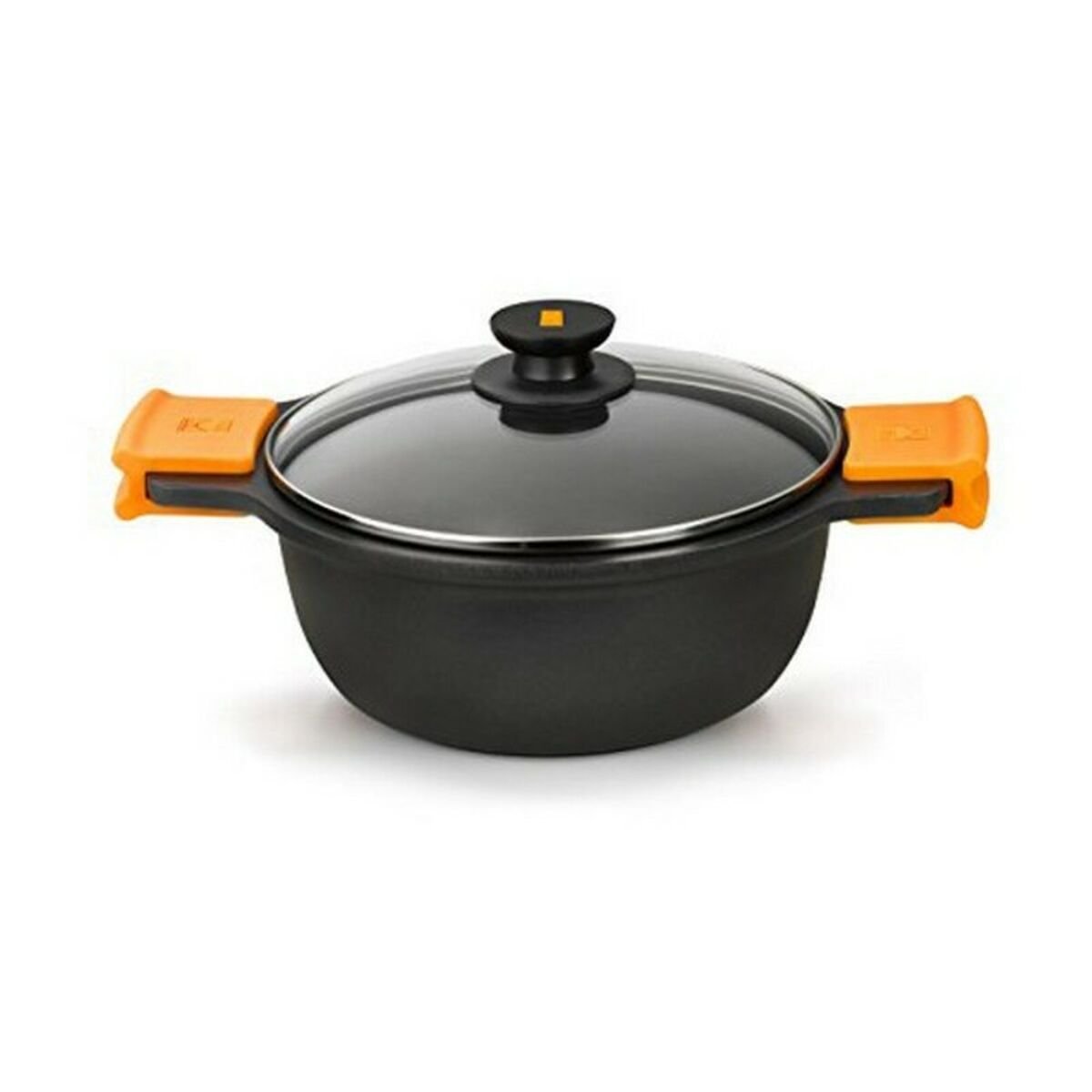 Casserole with glass lid BRA Efficient A270332 8,3 L Ø 32 cm Black Metal_5