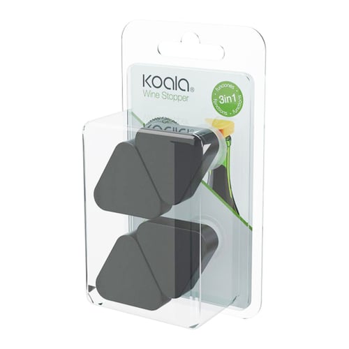 Vinhælder Koala (4 pcs) Sort Plastik_2