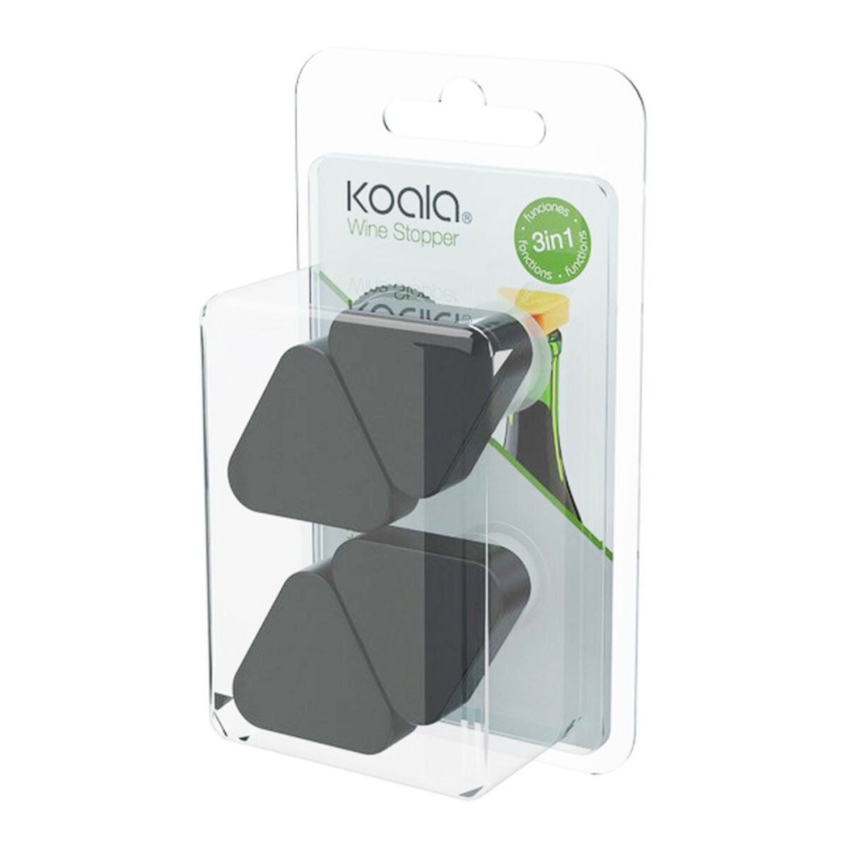 Leak-proof Bottle Top Koala (4 pcs) Black Plastic_5