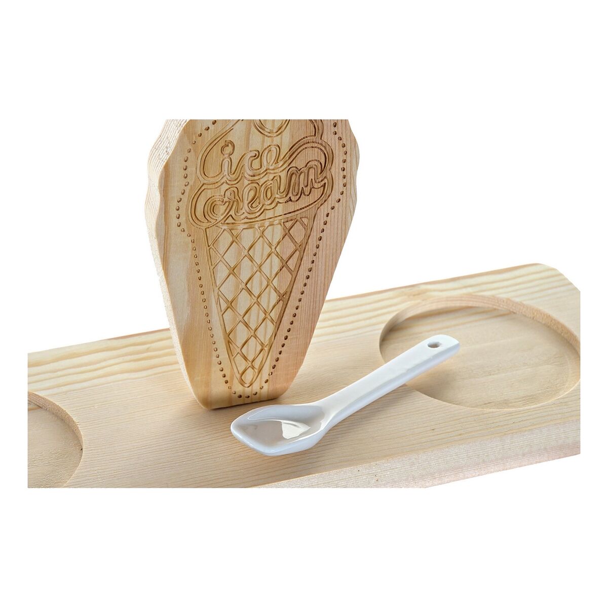 Set of glasses DKD Home Decor Pinewood China crockery (5 pcs)_3