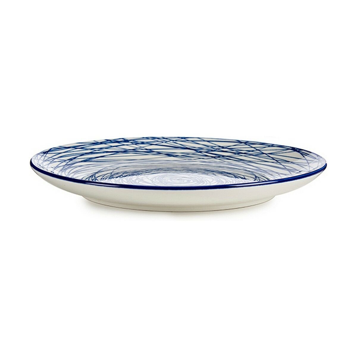 Flat plate Ø 24 cm Blue Porcelain Blue / White_1