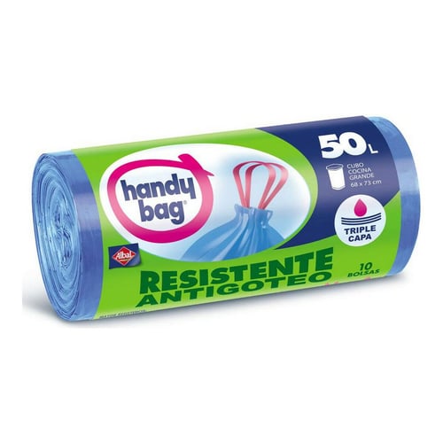 Affaldsposer Handy Bag Dryppe Anti-bakterie (10 x 50 L) - picture