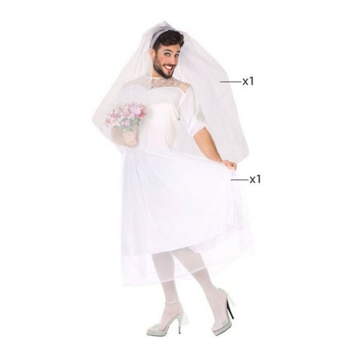 Maskeraddräkt vuxna (2 pcs) Brud Bröllopsklänning - picture