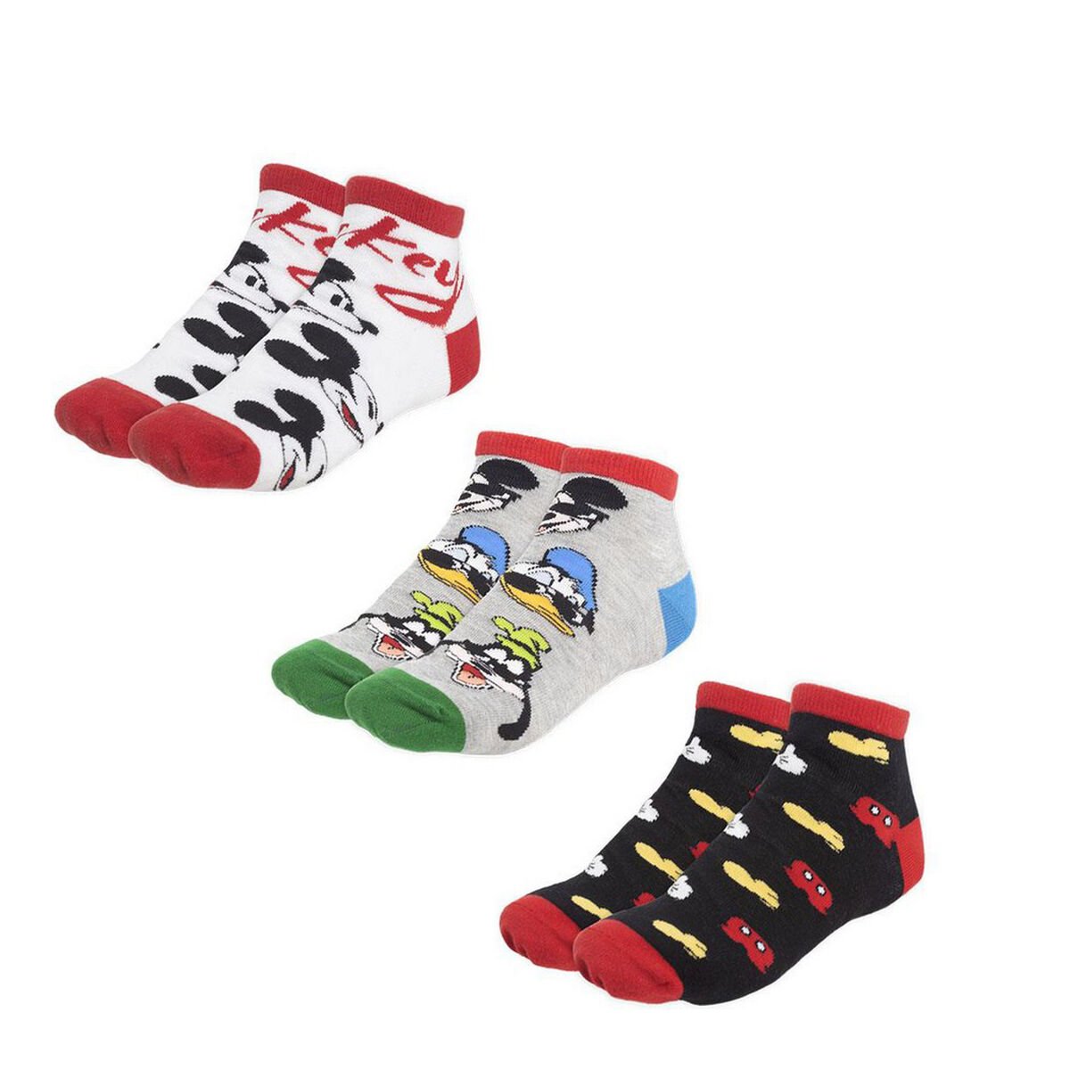 "Socks Mickey Mouse Unisex 3 pairs Multicolour"_2