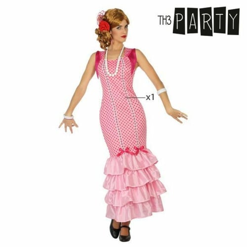 Kostume til voksne Flamenco danser Pink, str. M/L_2