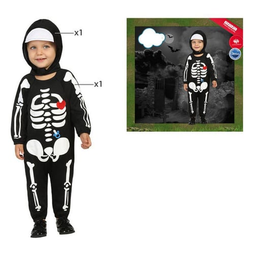 Kostume til babyer Skelet (24 Måneder)_6