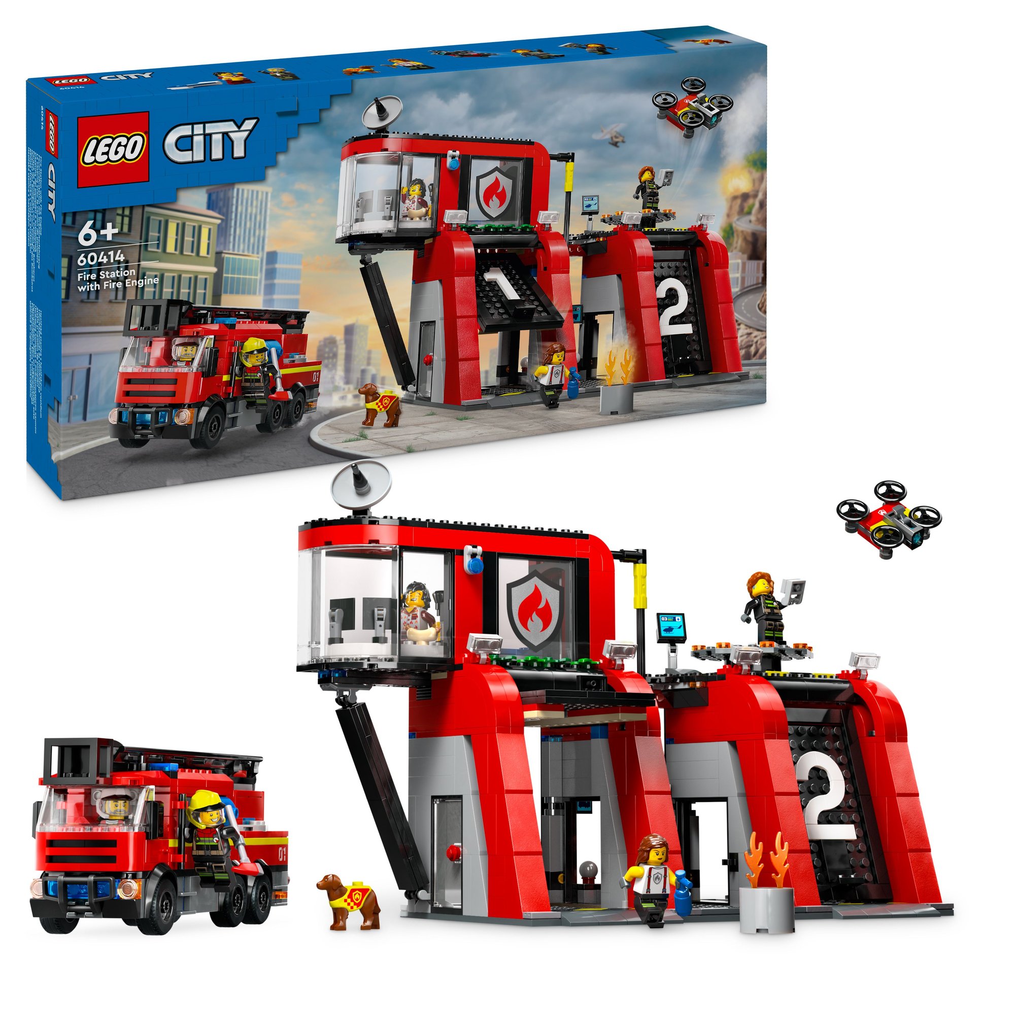 LEGO City - Fire Station with Fire Truck (60414)_0