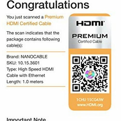 HDMI-kabel NANOCABLE HDMI V2.0, 1m 10.15.3601 V2.0 4K 1 m_9