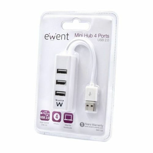 USB Hub Ewent EW1122 Hvid_2