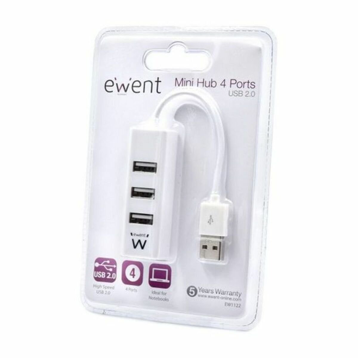 USB Hub Ewent AAOAUS0134 White_2