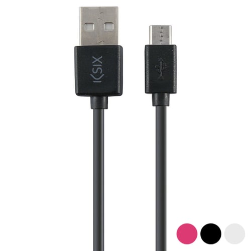 Data / opladerkabel med USB KSIX Micro USB 1 m Sort_1