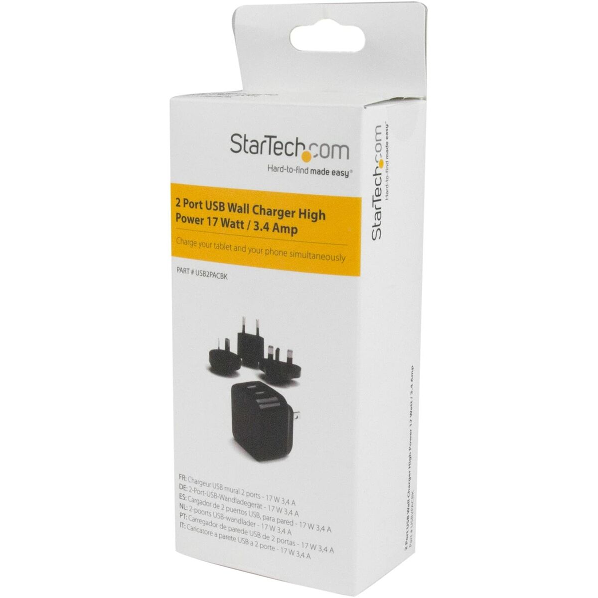 "Wall Charger Startech USB2PACBK            Black"_2