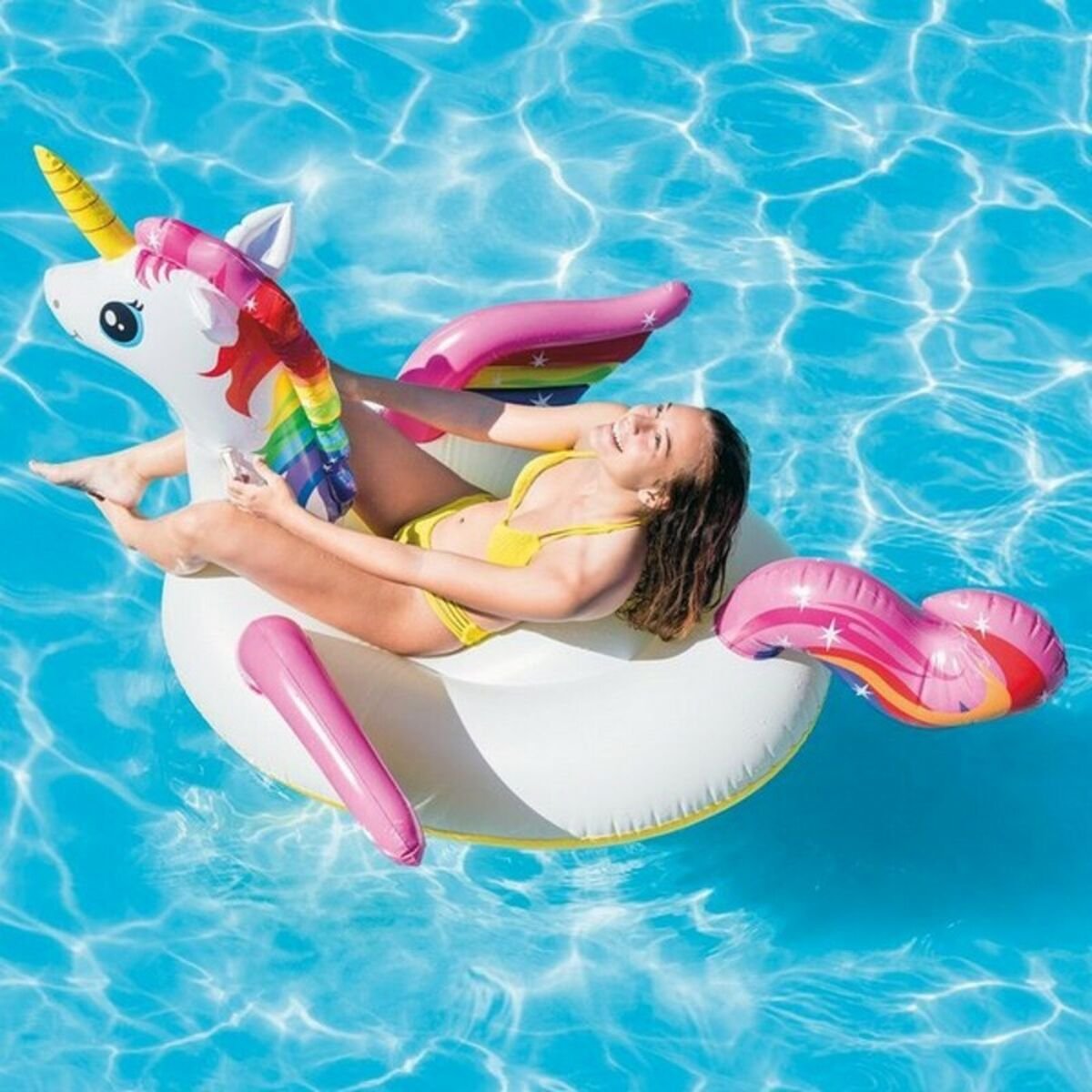 "Unicorn Inflatable Mattress Intex (201 X 140 x 97 cm)"_3