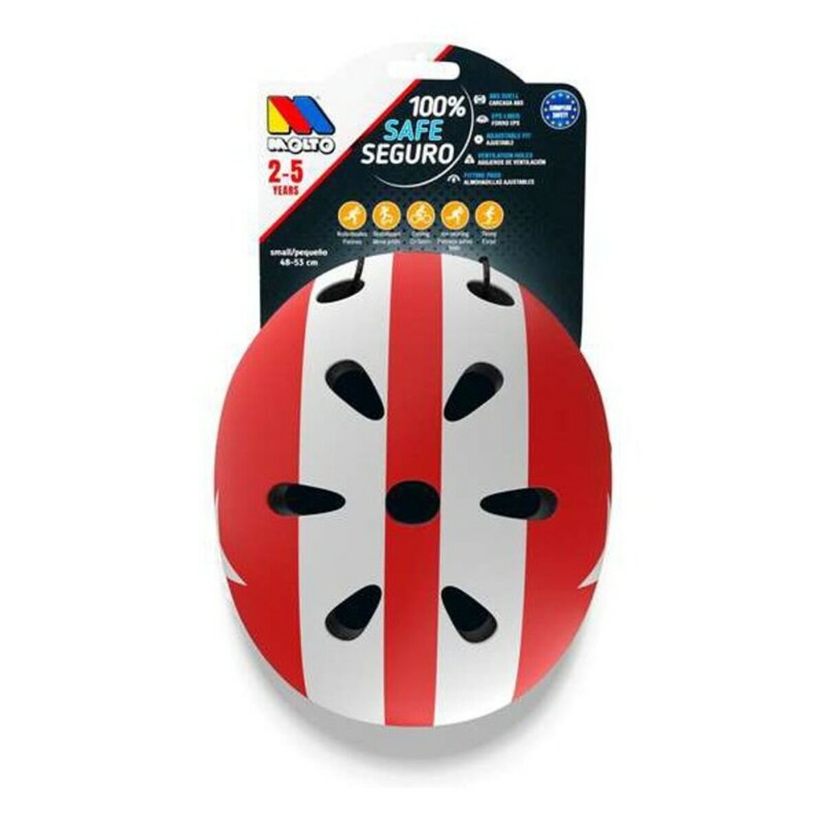 Baby Helmet Moltó White Red 48-53 cm_2